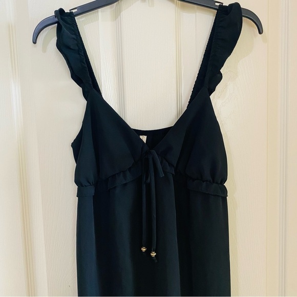 Kingston Grey Juniors Ruffle Empire Waist Maxi Day Dress Color Black Size S - Picture 14 of 14